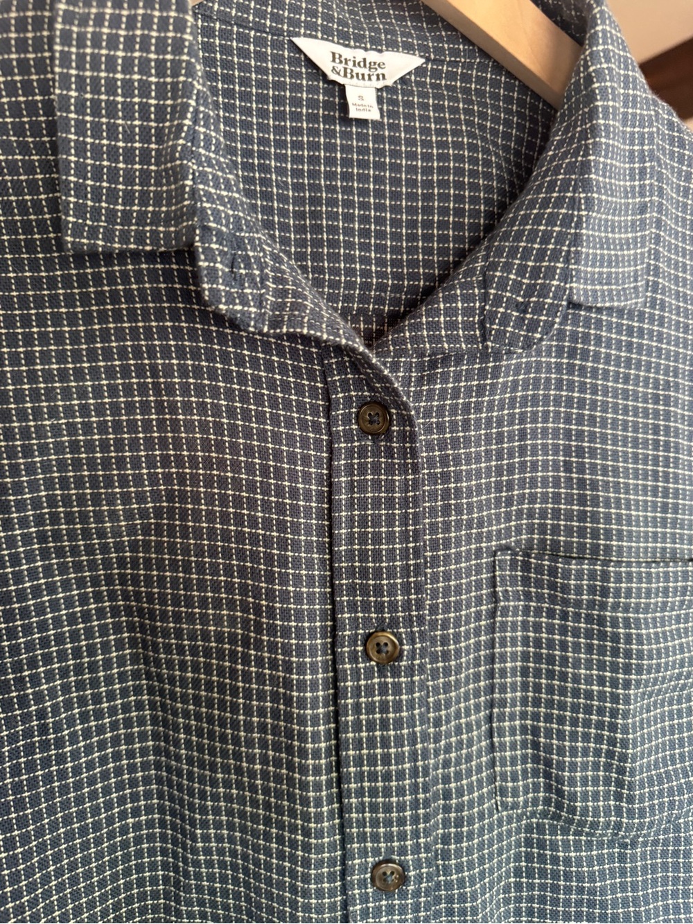 Bridge & Burn The Lana Shirt - Navy Grid - Small - Picture 4 of 7